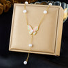 Wholesale Jewelry Insect Pattern Stainless Steel Long Tassel Necklace For Women With Electroplating