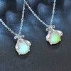 Wholesale Jewelry Insects Geometric Mori Style Moonstone 925 Sterling Silver Pendant Necklace
