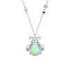 Wholesale Jewelry Insects Geometric Mori Style Moonstone 925 Sterling Silver Pendant Necklace