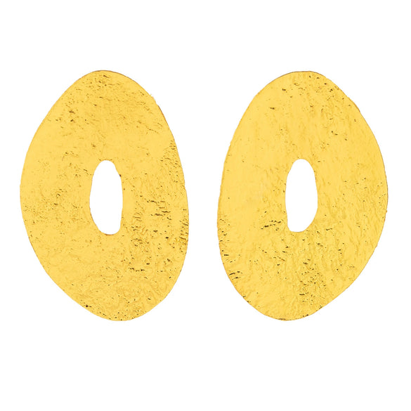 Wholesale Jewelry Iron Geometric Ushape Exaggerated Irregular Metal Earrings Electroplated For Women