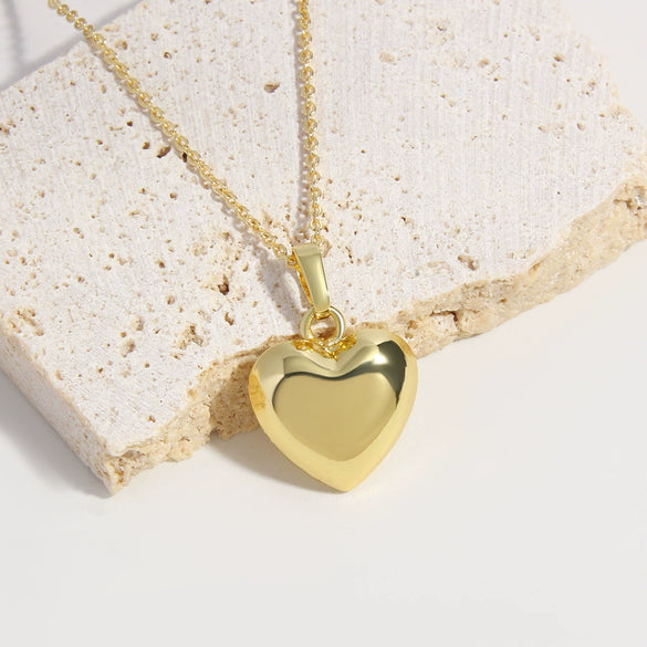 Wholesale Jewelry Joker Style Heart Shape Copper Ochain Pendant Necklace With Electroplating