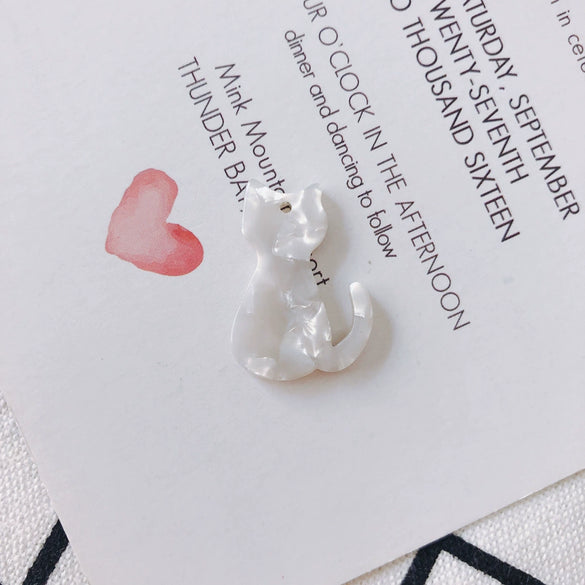 Wholesale Jewelry Kitten Plastic Resin Epoxy Handmade Earrings Pendant Accessories