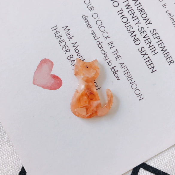 Wholesale Jewelry Kitten Plastic Resin Epoxy Handmade Earrings Pendant Accessories