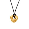 Wholesale Jewelry Leather Rope Adjustable Necklace Heavy Industry Geometric Design Titanium Steel Pvd Plated With 18K Gold For Women