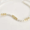 Wholesale Jewelry Leaves Zircon Flower Pendant Copper Electroplated Handmade Bracelet Necklace Accessories
