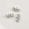 Wholesale Jewelry Leaves Zircon Flower Pendant Copper Electroplated Handmade Bracelet Necklace Accessories