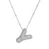 Wholesale Jewelry Letter Pendant Necklace Copper Brass Electroplating For Women