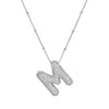Wholesale Jewelry Letter Pendant Necklace Copper Brass Electroplating For Women