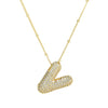 Wholesale Jewelry Letter Pendant Necklace Copper Brass Electroplating For Women