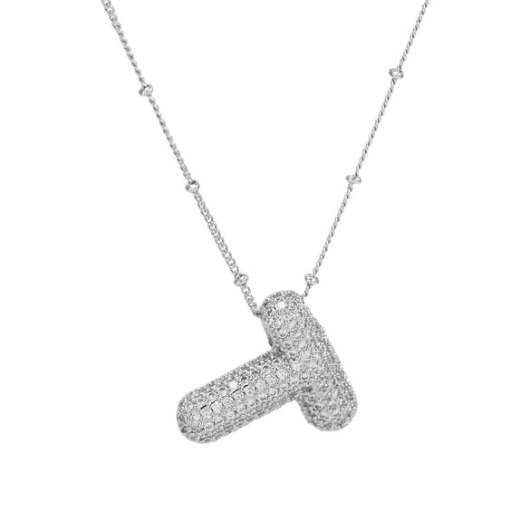 Wholesale Jewelry Letter Pendant Necklace Copper Brass Electroplating For Women