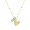 Wholesale Jewelry Letter Pendant Necklace Copper Brass Electroplating For Women