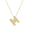 Wholesale Jewelry Letter Pendant Necklace Copper Brass Electroplating For Women