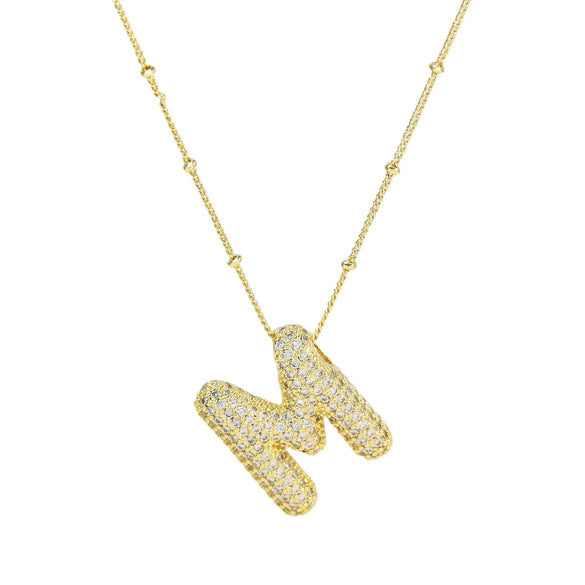 Wholesale Jewelry Letter Pendant Necklace Copper Brass Electroplating For Women