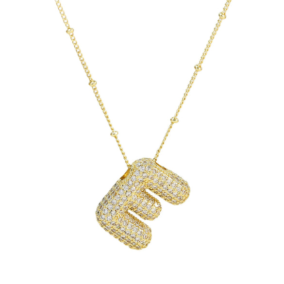 Wholesale Jewelry Letter Pendant Necklace Copper Brass Electroplating For Women