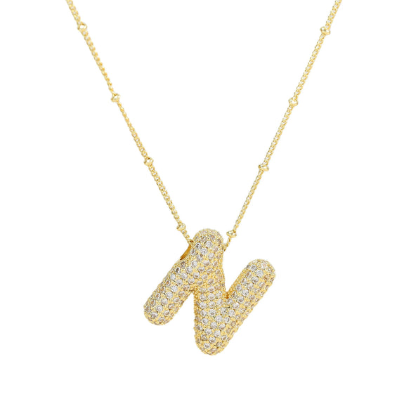 Wholesale Jewelry Letter Pendant Necklace Copper Brass Electroplating For Women