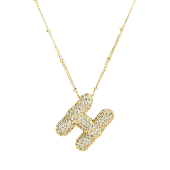 Wholesale Jewelry Letter Pendant Necklace Copper Brass Electroplating For Women
