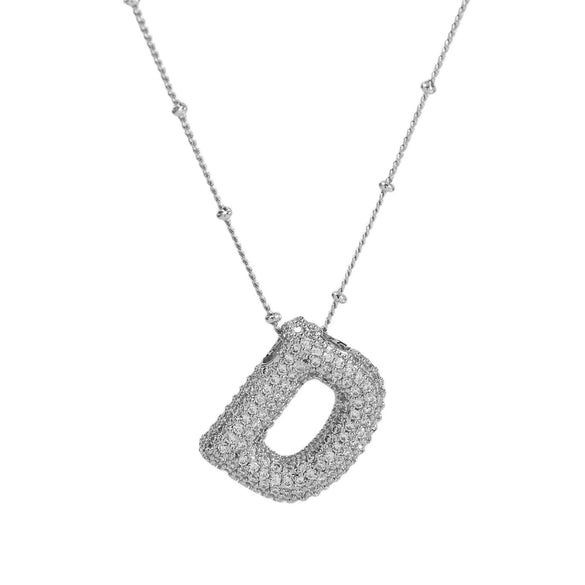 Wholesale Jewelry Letter Pendant Necklace Copper Brass Electroplating For Women