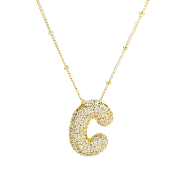 Wholesale Jewelry Letter Pendant Necklace Copper Brass Electroplating For Women