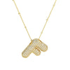 Wholesale Jewelry Letter Pendant Necklace Copper Brass Electroplating For Women
