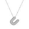 Wholesale Jewelry Letter Pendant Necklace Copper Brass Electroplating For Women