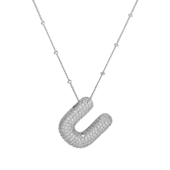 Wholesale Jewelry Letter Pendant Necklace Copper Brass Electroplating For Women
