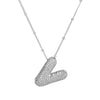 Wholesale Jewelry Letter Pendant Necklace Copper Brass Electroplating For Women