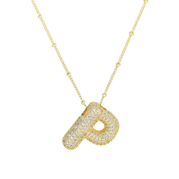 Wholesale Jewelry Letter Pendant Necklace Copper Brass Electroplating For Women