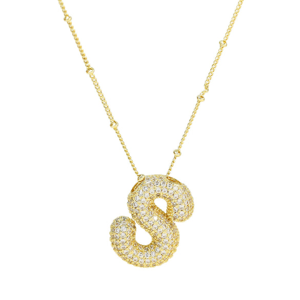 Wholesale Jewelry Letter Pendant Necklace Copper Brass Electroplating For Women