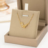 Wholesale Jewelry Light Luxury Animals Butterfly Copper Pendant Titanium Steel Cross Chain Necklace For Women