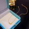 Wholesale Jewelry Light Luxury Animals Butterfly Copper Pendant Titanium Steel Cross Chain Necklace For Women