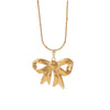 Wholesale Jewelry Light Luxury Bow Snake Bone Chain Pendant Necklace Titanium Stainless Steel Animal Zodiac Electroplated For Women