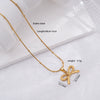 Wholesale Jewelry Light Luxury Bow Snake Bone Chain Pendant Necklace Titanium Stainless Steel Animal Zodiac Electroplated For Women