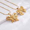 Wholesale Jewelry Light Luxury Bow Snake Bone Chain Pendant Necklace Titanium Stainless Steel Animal Zodiac Electroplated For Women
