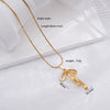 Wholesale Jewelry Light Luxury Bow Snake Bone Chain Pendant Necklace Titanium Stainless Steel Animal Zodiac Electroplated For Women