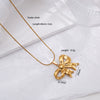 Wholesale Jewelry Light Luxury Bow Snake Bone Chain Pendant Necklace Titanium Stainless Steel Animal Zodiac Electroplated For Women