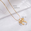Wholesale Jewelry Light Luxury Bow Snake Bone Chain Pendant Necklace Titanium Stainless Steel Animal Zodiac Electroplated For Women