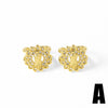 Wholesale Jewelry Light Luxury Cross Copper Goldplated Ear Bone Clip Earrings
