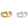 Wholesale Jewelry Light Luxury Electroplated Stainless Steel Heartshaped Ring For Women