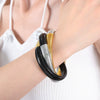 Wholesale Jewelry Light Luxury Fashion Gold Plated 316L Stainless Steel Snake Shaped Winding Elastic Bracelet For Women
