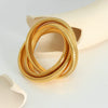 Wholesale Jewelry Light Luxury Fashion Gold Plated 316L Stainless Steel Snake Shaped Winding Elastic Bracelet For Women