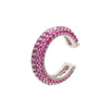 Wholesale Jewelry Light Luxury Geometric Copper 18K Goldplated Microinlaid Colored Diamond Ear Bone Clip Earrings