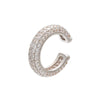 Wholesale Jewelry Light Luxury Geometric Copper 18K Goldplated Microinlaid Colored Diamond Ear Bone Clip Earrings