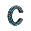 Wholesale Jewelry Light Luxury Geometric Copper 18K Goldplated Microinlaid Colored Diamond Ear Bone Clip Earrings