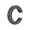 Wholesale Jewelry Light Luxury Geometric Copper 18K Goldplated Microinlaid Colored Diamond Ear Bone Clip Earrings