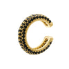 Wholesale Jewelry Light Luxury Geometric Copper 18K Goldplated Microinlaid Colored Diamond Ear Bone Clip Earrings