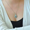 Wholesale Jewelry Light Luxury Geometric Copper Mixed Gem Inlay Imitation Zircon Pendant Necklace