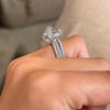 Wholesale Jewelry Light Luxury Geometric Copper Ring With Zircon Design