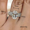 Wholesale Jewelry Light Luxury Geometric Copper Ring With Zircon Design