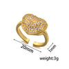 Wholesale Jewelry Light Luxury Geometric Copper Zircon Love Ring For Women