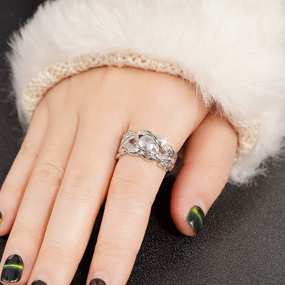 Wholesale Jewelry Light Luxury Geometric Copper Zircon Ring